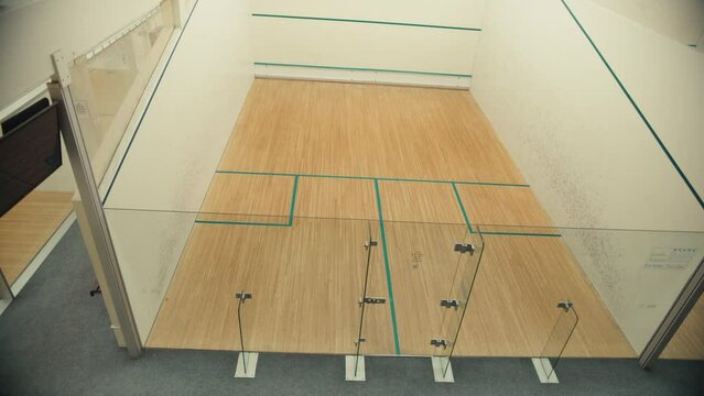 Empy Squash Court from a high angle