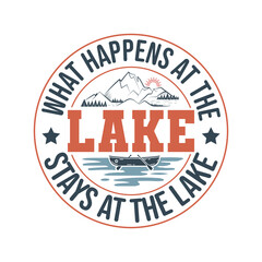 Summer Lake SVG, Vacation Camping Design