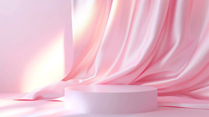 3d background podium pink podium for product display in modern room