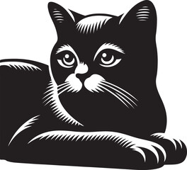 cat logo icon silhouette vector illustration