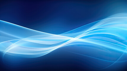 Abstract blue gradient background with chaotic transparent and white lines