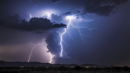 Background dark clouds with lightning 