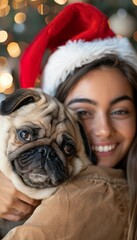 Experience the heartwarming joy the holiday season with this ultra-sharp photo, capturing the bond