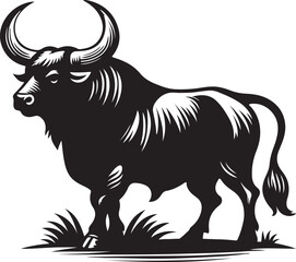 OX Silhouette Vector Illustration EPS