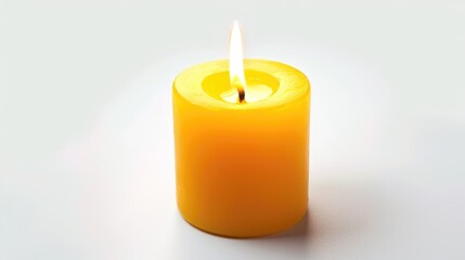 Isolated Candle on a White Background