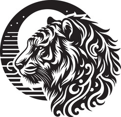 Obraz premium Tiger Silhouette Vector Illustration EPS