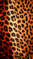 Fototapeta premium Leather by Jaguar Cheetah Skin, Texture Background Pattern of Abstract Image, For Wallpaper, Background, Cover and Cell Phone Screen, Smartphone, Computer, Laptop, Format 9:16 and 16:9 - PNG