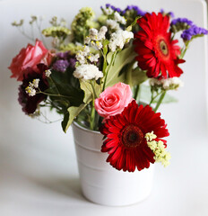 bouquet of flowers in vase