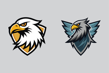 Eagle Mascot Vector Collection: High-Quality Graphic Design Art.Eagle Logo Set: Premium Vector Design Mascot Illustrations.