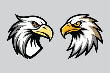 Eagle Mascot Vector Collection: High-Quality Graphic Design Art.Eagle Logo Set: Premium Vector Design Mascot Illustrations.