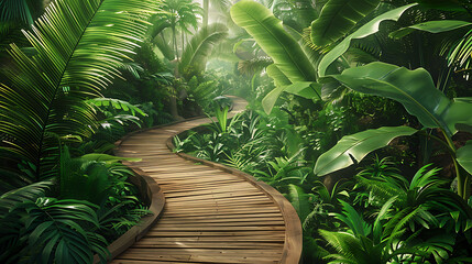 Obraz premium Explorations and Adventures in the Tropical Rainforest