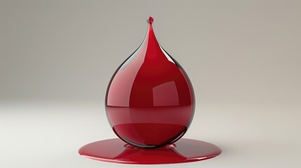 Obraz premium 3D renderings of a blood drop symbol blood transfusion blood donation and World Blood Donor Day