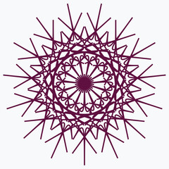 Pattern element on a white background. The vector image can be used as a fine art decoration.