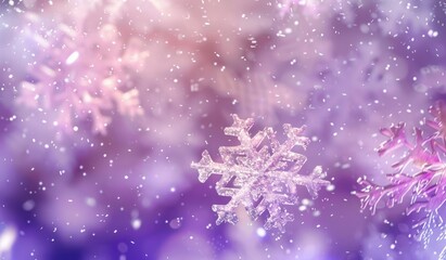 Fototapeta premium christmas background with snowflakes