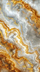 A luxurious background of swirling marble patterns in rich gold and white tones, with a touch of metallic sheen