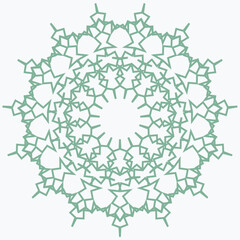Pattern element on a white background. The vector image can be used as a fine art decoration.