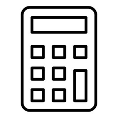 calculator line icon vector illustration isolated on white background