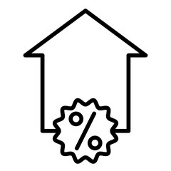 sales up line icon vector illustration isolated on white background