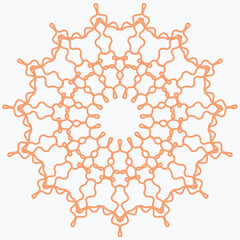 Pattern element on a white background. The vector image can be used as a fine art decoration.