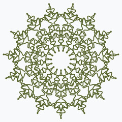 Pattern element on a white background. The vector image can be used as a fine art decoration.