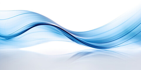 Obraz premium Abstract transparent and blue lines on white background, banner design for certificate, cover, website
