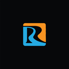r text logo design vector