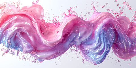 Abstract fluid holographic background, colorful curved wave in gradient design.