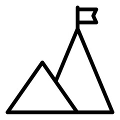 mountain line icon vector illustration isolated on white background