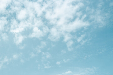 Texture of blue sky with clouds, background