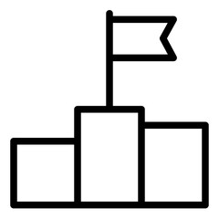  podium line icon vector illustration isolated on white background