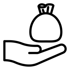 donation line icon vector illustration isolated on white background