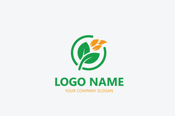  leaf logo design ready vector template