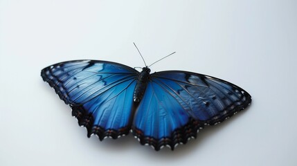 blue butterfly isolated on a white background