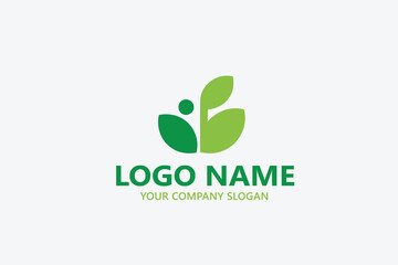  leaf logo design ready vector template