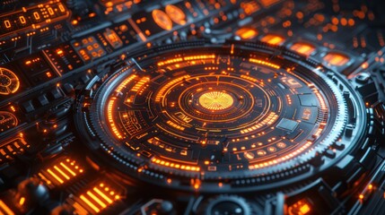 Futuristic Sci-Fi Control Panel