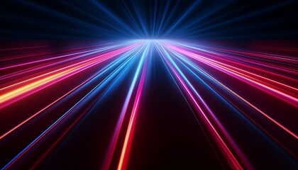 Fototapeta premium abstract background with neon lights rays lines