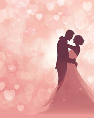 wedding couple silhouette