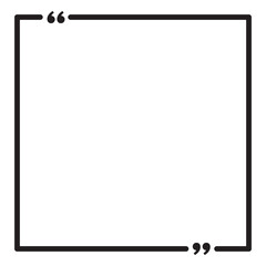 Obraz premium Quote box frame.Text blog information block icon .Quote info box quotation icon. vector illustration. white background.
