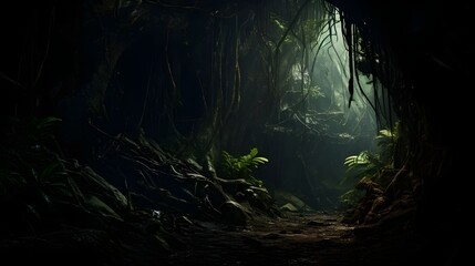 Fototapeta premium cave in the jungle