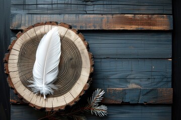  a white feather in the shape of an empty combat knife A blend of rustic cottages and Mediterranean villas