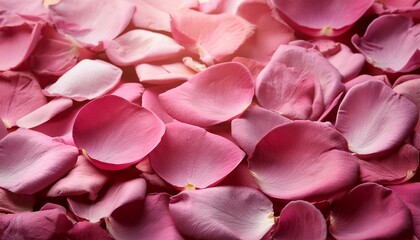 Fototapeta premium Detailed view of velvety rose petals with a soft, delicate texture, leaving space around the