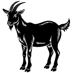 silhouette of a goat