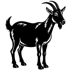 goat on a white background