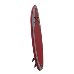 3d render sup stand up paddle board with transparent background