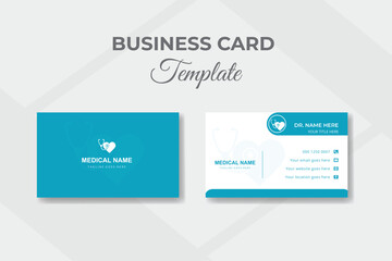 Medical dental business card design template