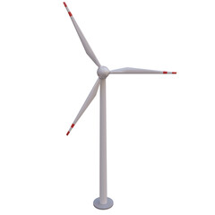 3d render wind turbine with background transparent