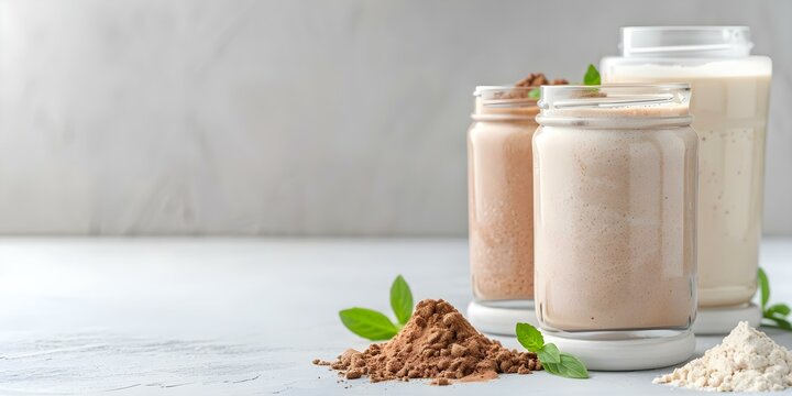 Accurately measure protein powder for nutritious shakes in healthy fitness recipes. Concept Healthy Eating, Protein Shakes, Fitness Recipes, Nutrition, Portion Control