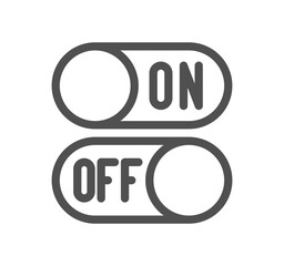 Toggle button related icon outline and linear vector.

