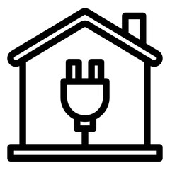 green energy line icon vector illustration isolated on white background