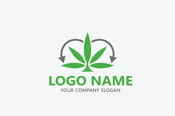  leaf logo design ready vector template